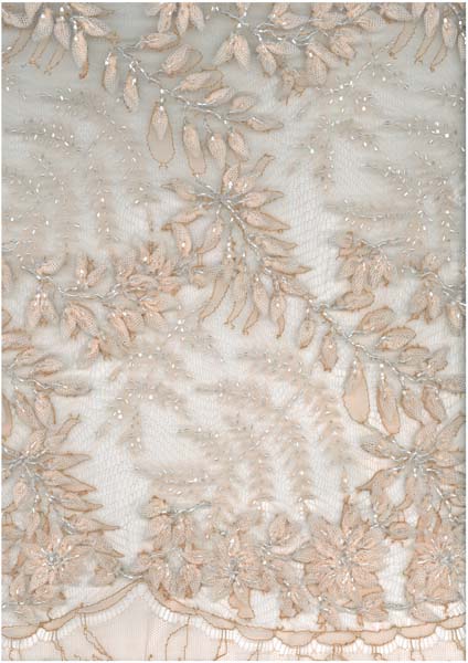 3D BEADED FRENCH LACE - ROSE